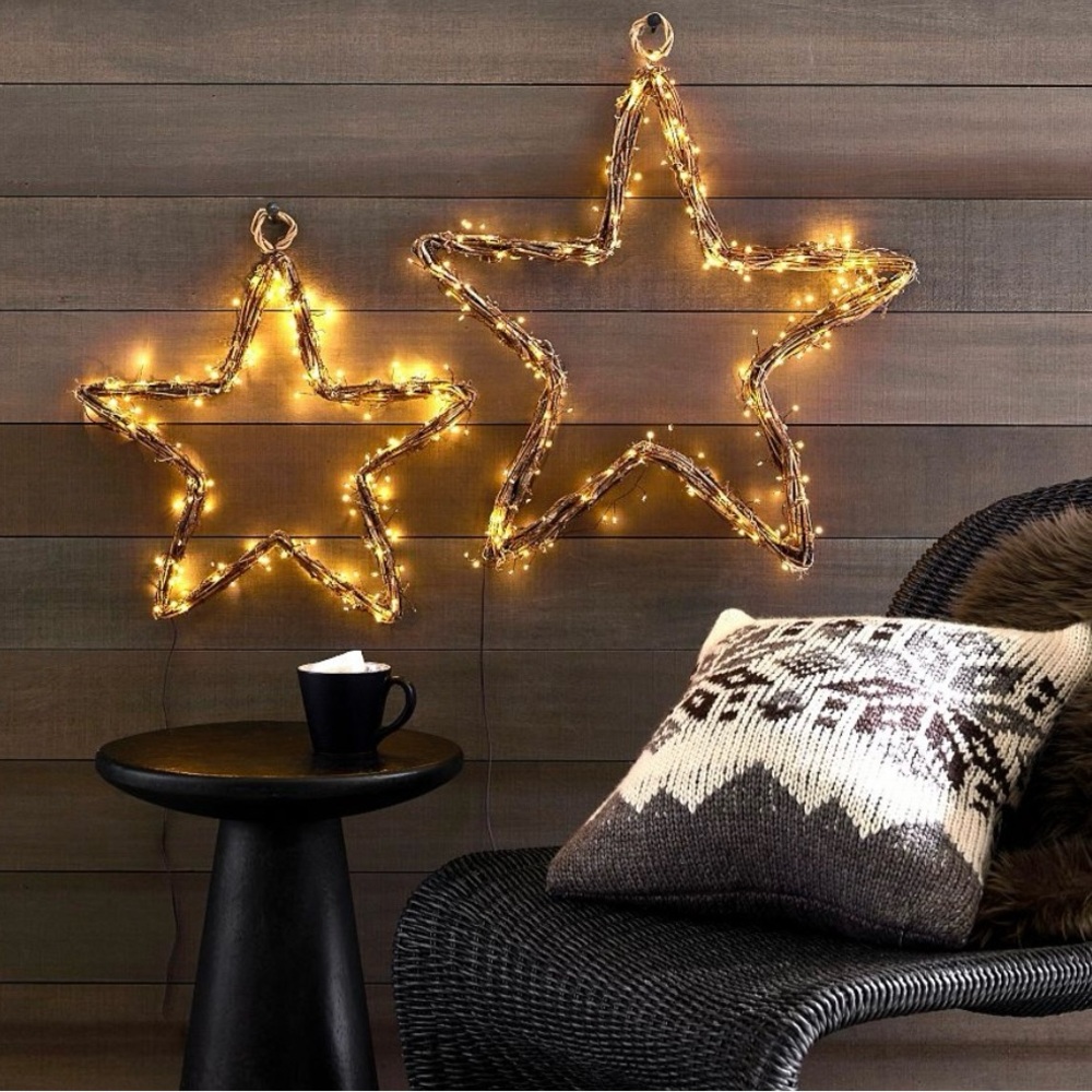 ❤️SOLD❤️Pottery Barn Gold Star Twinkle Lights